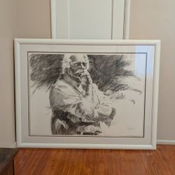 Large Signed Luongo “Profile” Serigraph – 40” x 51” – Pencil Signed – 1984