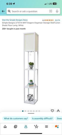 White Etagere Organizer Storage Shelf Linen