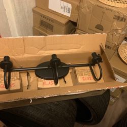 3-Light Matte Black Finish Vanity Wall Mount Come With 3-Clear Glass Shades 