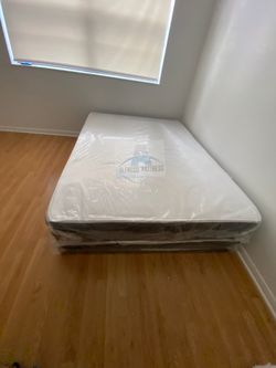 NEW FULL SIZE 54x75” MATTRESS AND BOX SPRING-2pcs
