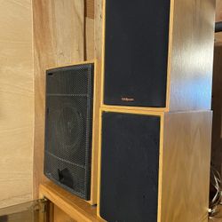 Vintage Klipsch SW-8 II POWERED/wired Satin Subwoofer Speakers