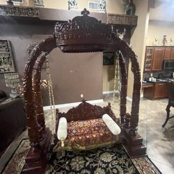 Indian Handcrafted Wood Swing 