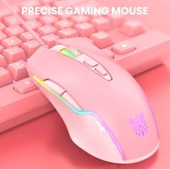 RGB Gaming Mouse Wired, USB Optical Computer Mice with RGB Backlit, 6 Adjustable DPI Up to 6400, Ergonomic Gamer Laptop PC Mouse with 7 Programmable B