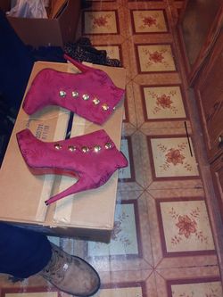 Apple Bottom high heels shoes and Lepard skin high heels$30.00 a pair , r, 2 for $50 .00.