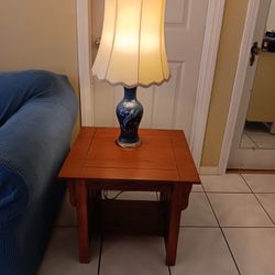 And Table With Shelf. 