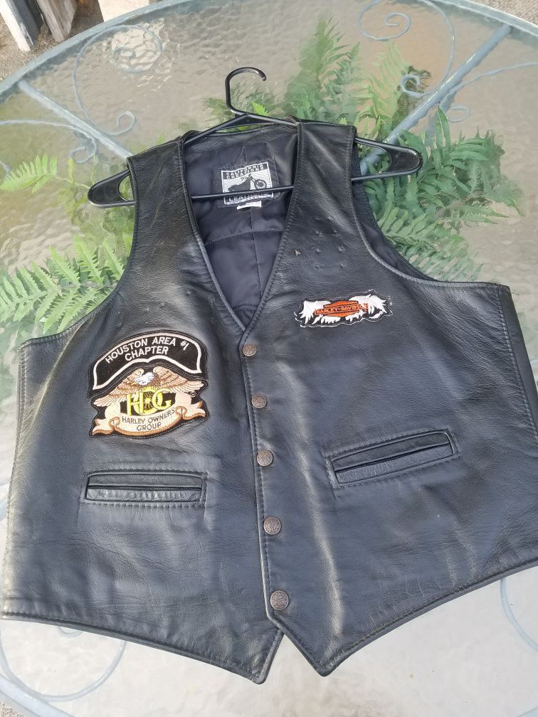 Leather Harley-Davidson vest