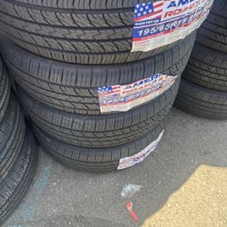 SET DE LLANTAS 🛞 195 65R15 Nuevas Instalcion Y Balance Marca American