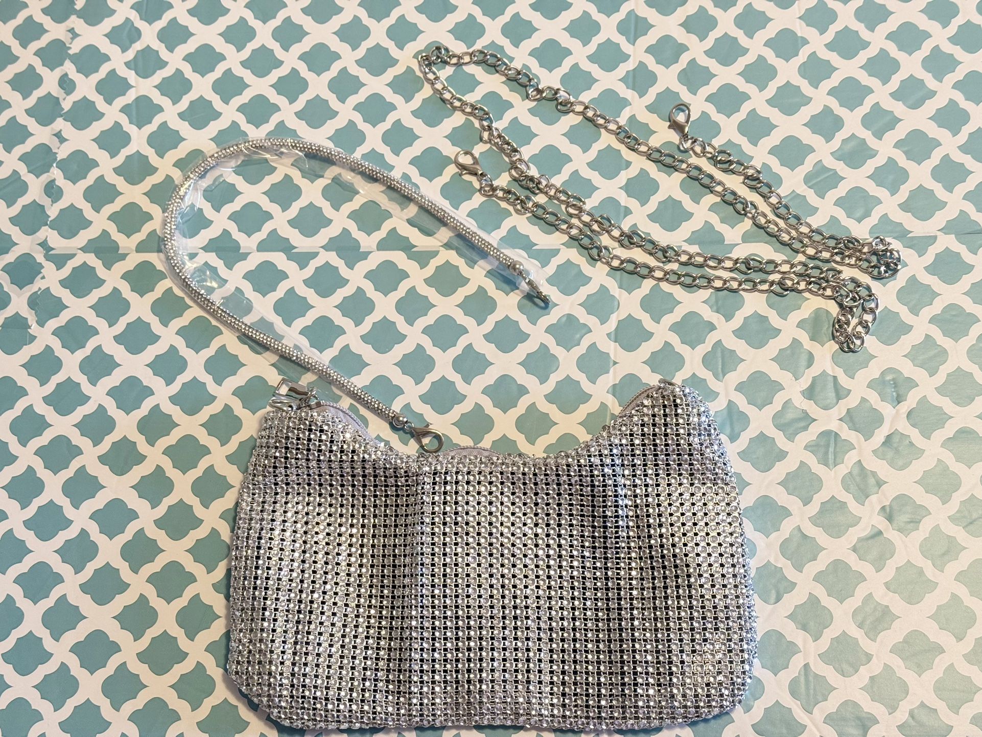 Sparkly Rhinestone Baguette Bag – Shoulder or Crossbody