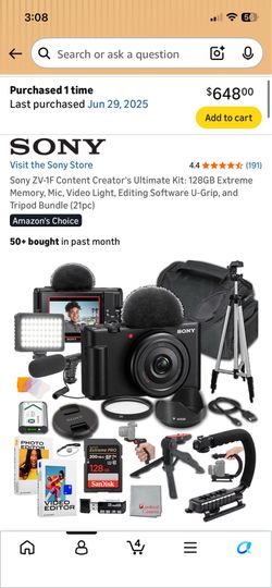Sony ZV-1F content creator bundle