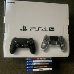 PS4 Pro 1TB With Two Controllers And Games