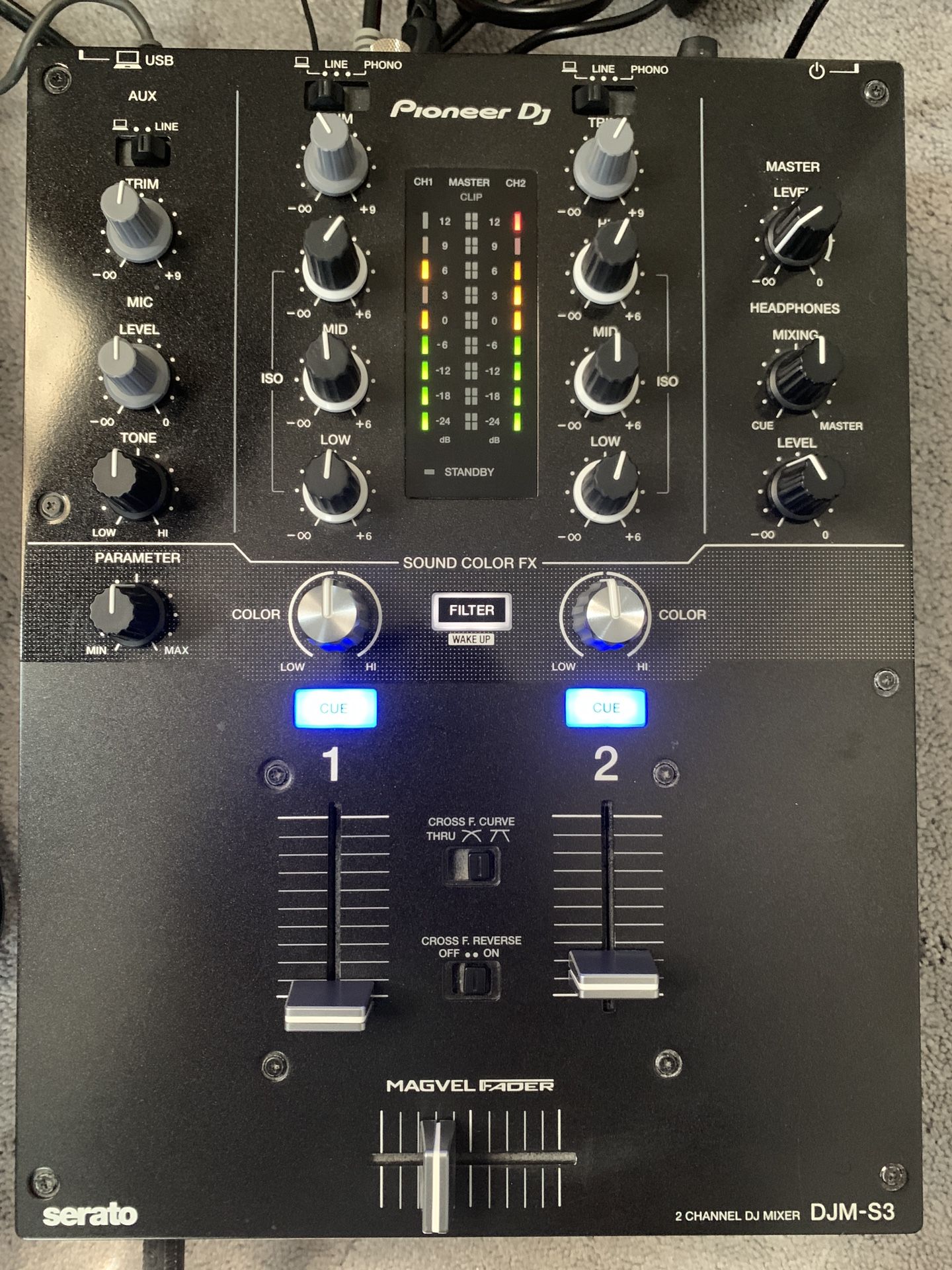 Pioneer DJM-S3 Professional 2-Channel Serato DJ/DVS - Great Shape, Works Perfect