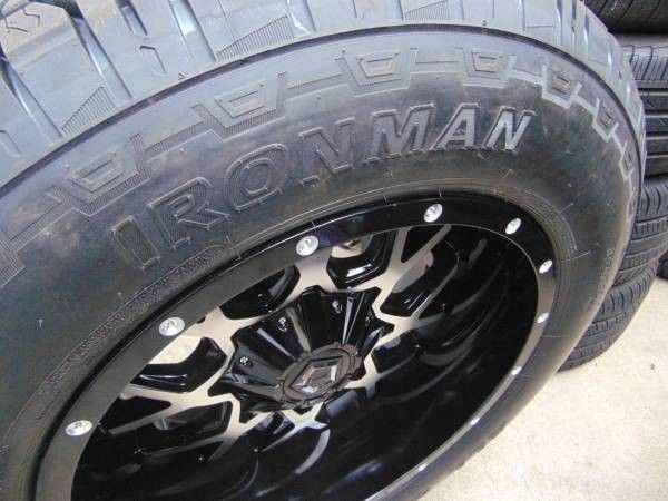 20X10 Black/Silver TIS Rims LT 275 65 20 Ironman AT2 Tires*8X170*8X6.5