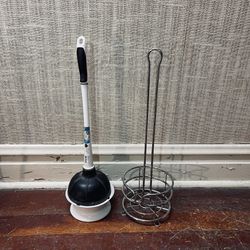 Plunger & Toilet paper holder ($5 Both)
