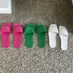 3 Pair Old Navy Slide Sandals SZ 8 