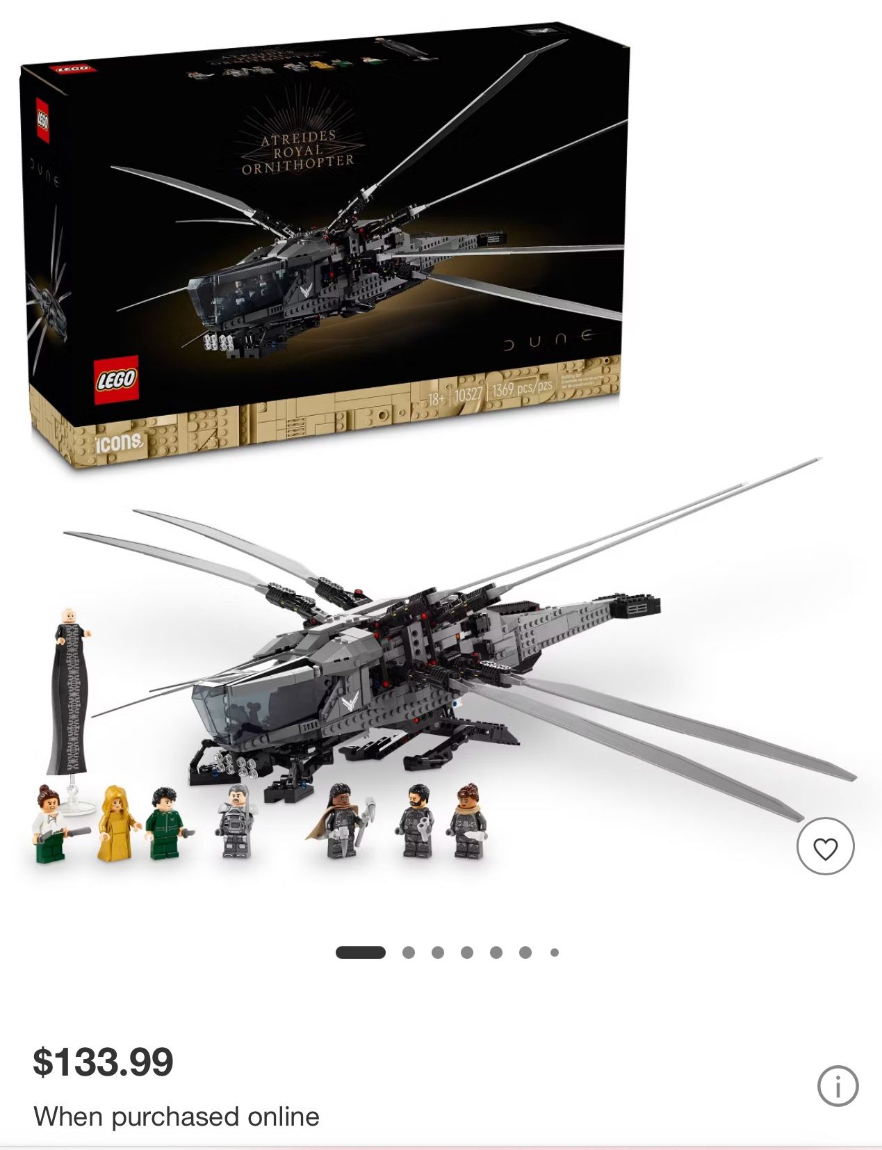 Dune Lego Set Atreides Royal Ornithopter