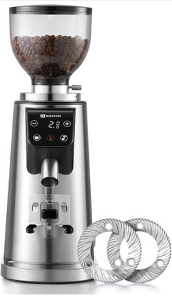 Professional 64mm Flat Burr Coffee Grinder with 100 Grind Settings