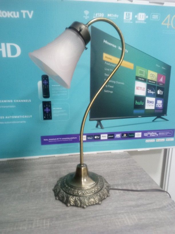 Vintage Brass Gooseneck Lamp