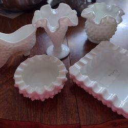 Vintage Fenton Milk Glass Hobnail From The '50's