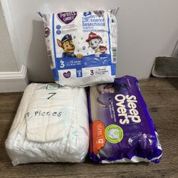 Diapers size 7 and size 3