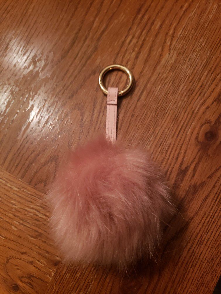 Fuzzy Pom Pom Keychain 