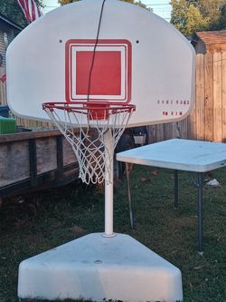 Inground pool basketball goal