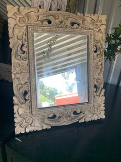 Hand carved indonesian mirror