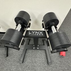 LYNX FITNESS ( BRAND NEW IN BOX ) Pair Of 80lb Adjustable Dumbbells
