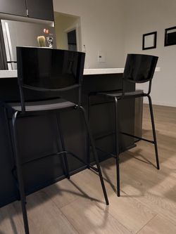 IKEA black bar stools