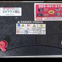 From Group-86, new car battery, 1 year warranty 