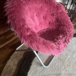Pottery Barn Teen Kids Foldable Lounge Fur Chair