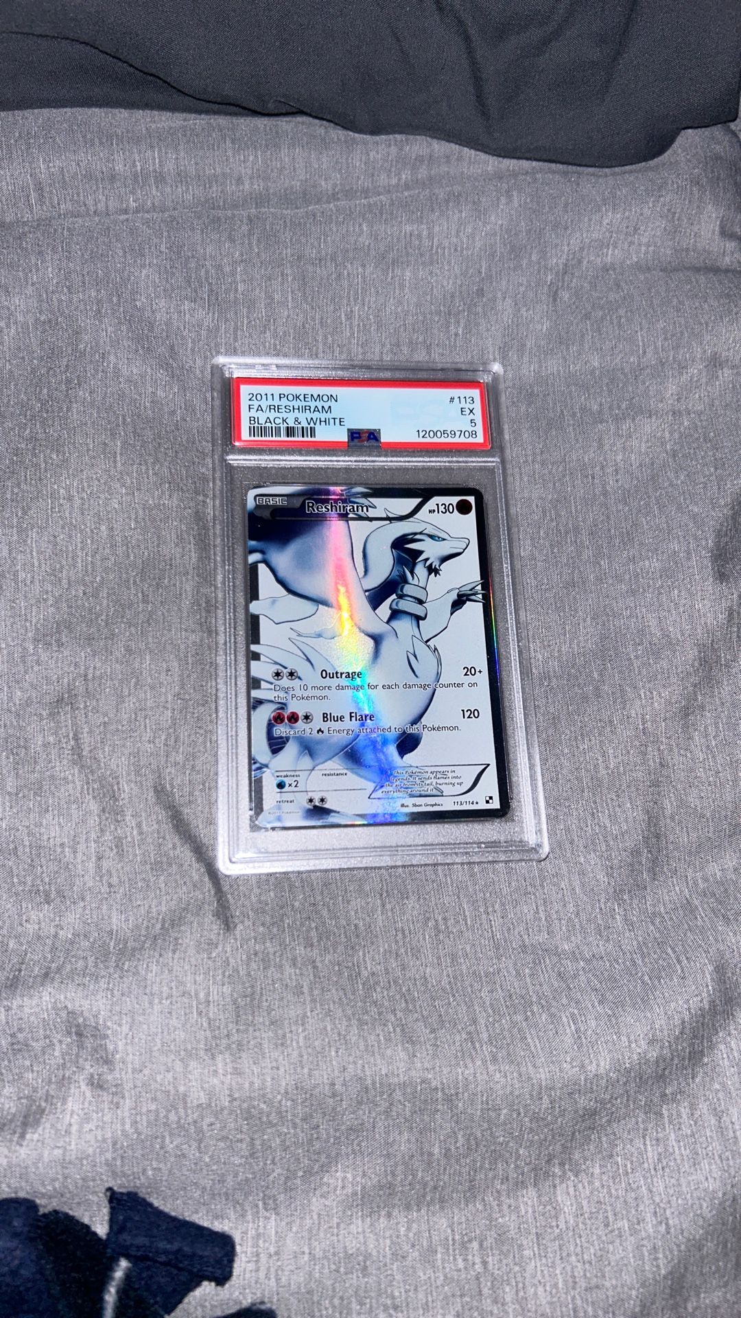 2011 Full Art Reshiram PSA Graded