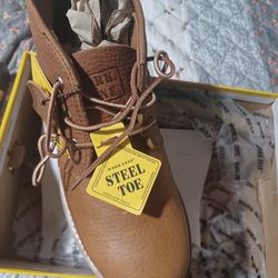 New Steal Toe Work Boots 10.5 