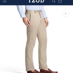 New IZOD American Chino Non-Iron 100% Cotton Size 36 Waist/30 Inseam