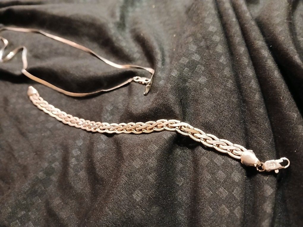 Men's Silver Bracelet $40 