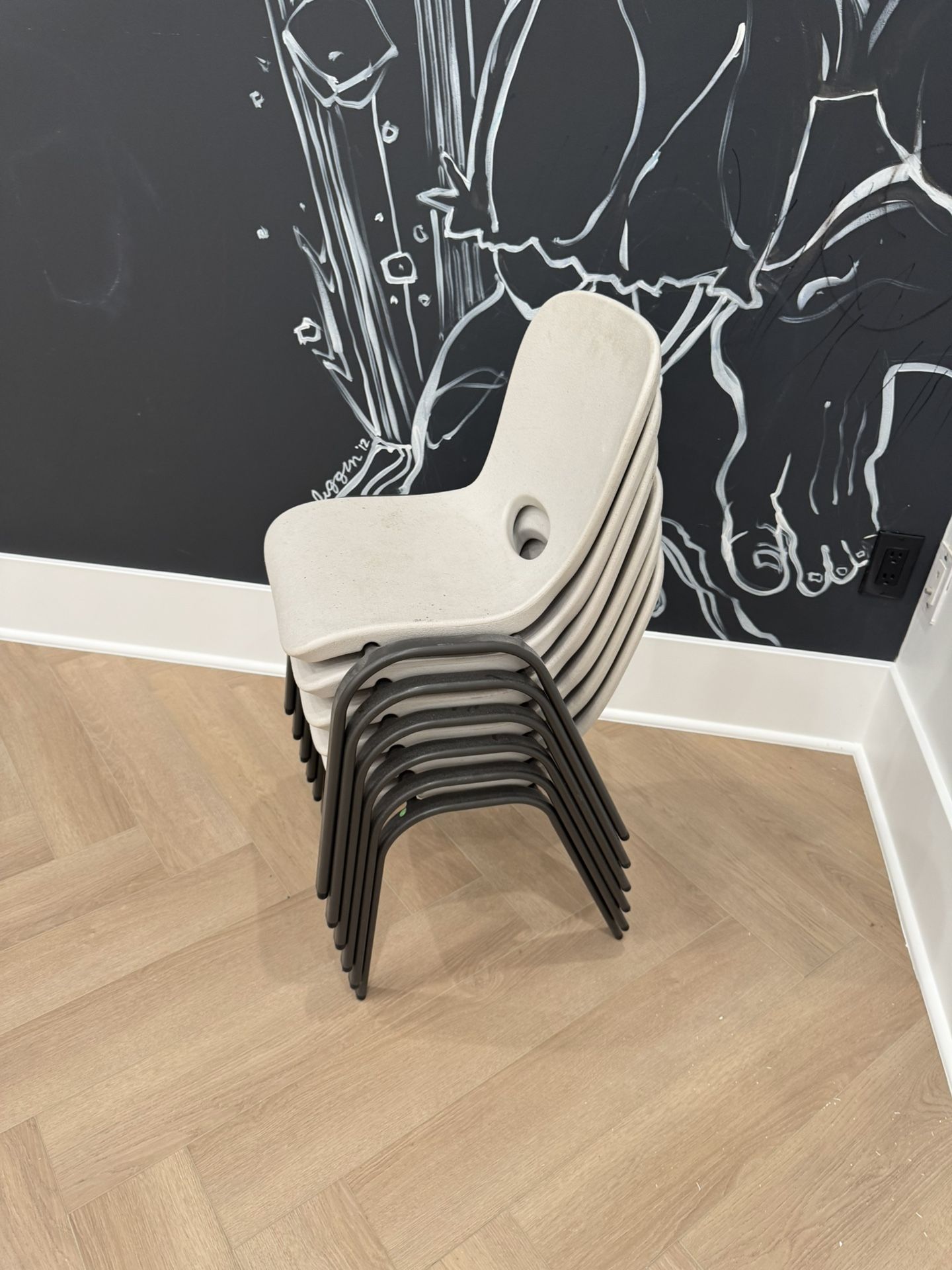 6 Lifetime Kids Stackable Chairs