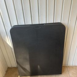 Two 6’ Black Folding Tables From Cosco + 4 Black Chairs