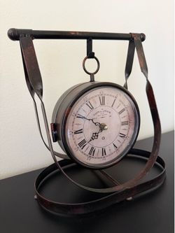Cafe De La Tour Dual Face Swaying Clock  and Themometer