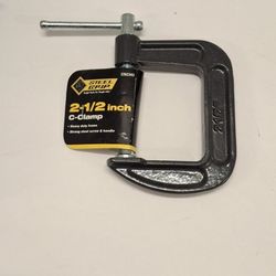 C  Clamp  2-1/2 Inch Steel Grip  New