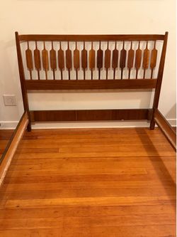 Drexel Declaration Full Bed Frame by Kipp Stewart, MCM Walnut