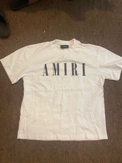 Amiri white logo t-shirt