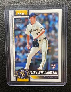 2026 Jacob Misiorowski Topps Series 1 Rookie Card. Milwaukee Brewers