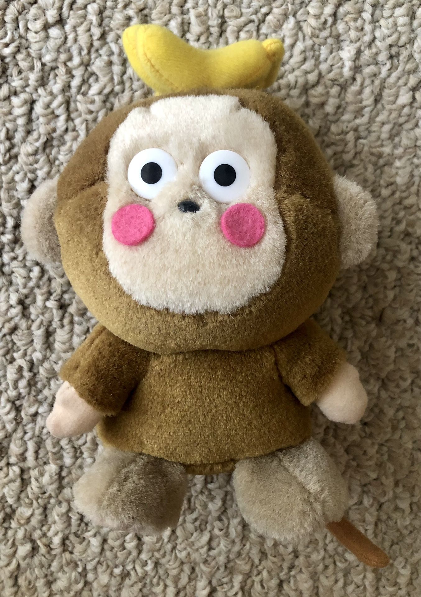 Sanrio Monkichi Monkey Plush 6” Hello Kitty Friend