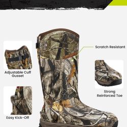 Rubber Hunting Boots with 800g Insulation, Size (7)
