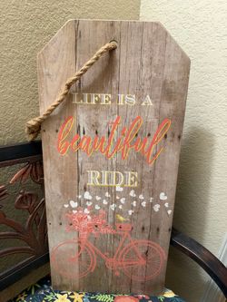 Rustic Wood Wall Sign Life Is A Beautiful Ride