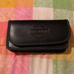 Harley Davison Black Leather Phone Case