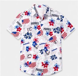 San Diego Padres 2026 Patriotic Aloha Shirt Size XL New. Sealed. Never Opened. Fast Ship SGA