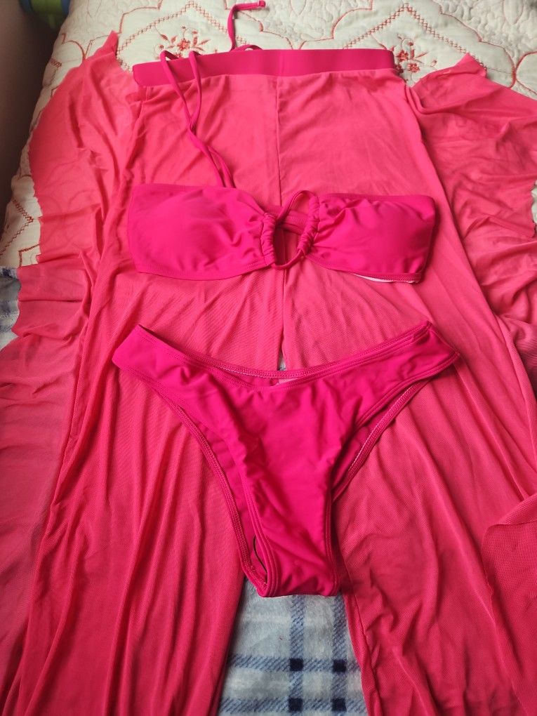 Pink bikini