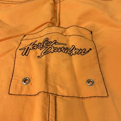 Harley Davidson Shorts by Tori Richard Women's Orange Swim Shorts- XL  Brand New