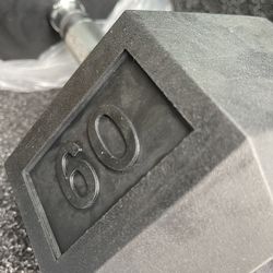 60lb Hex Dumbbell Set