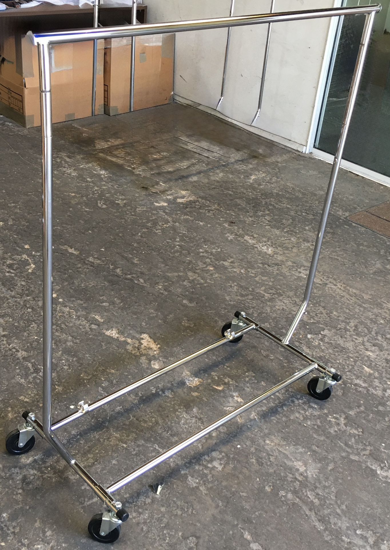 Rolling Clothes Rack-Metal